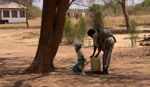 collecting water