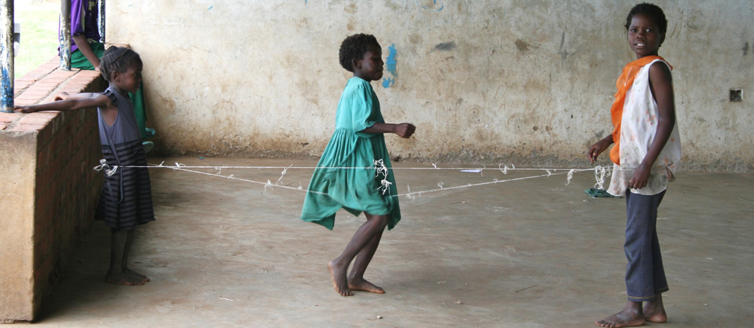 Girls skipping